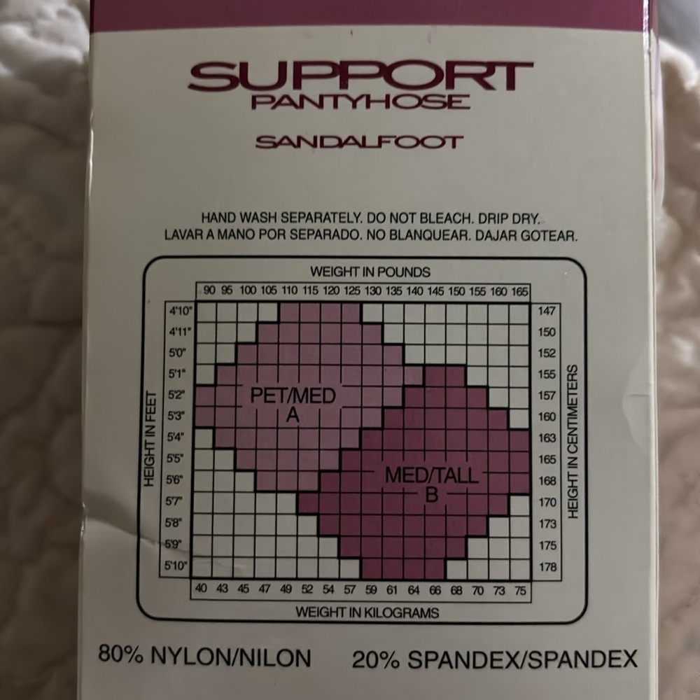 Vintage Basic Editions Suntone Sandalfoot Support Pantyhose - 3 Pair Pack - Picture 3 of 4